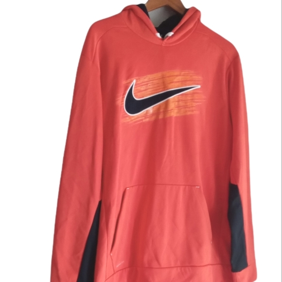 Nike Other - Nike Therma Fit Hoodie Men's X-Large  Orange Fleece Pullover Running